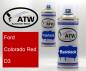Preview: Ford, Colorado Red, D3: 400ml Sprühdose + 400ml Klarlack - Set, von ATW Autoteile West.